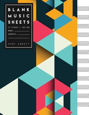 Full Download Blank Music Sheets: Geometric Design - Song Writing Journals for Music Lovers (Large Journal 8.5x11) -  | ePub