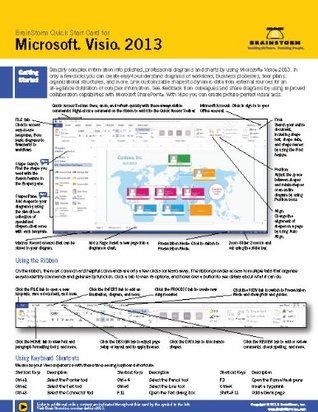 Read Microsoft Visio 2013 Training & Quick Tips, Tricks & Shortcuts - 6 Page Tri-Fold (Software Quick Reference Cards) - BrainStorm Inc. | ePub