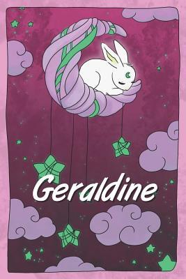 Read Online Geraldine: personalized notebook sleeping bunny on the moon with stars softcover 120 pages blank useful as notebook, dream diary, scrapbook, journal or gift idea - Jenny Illus | ePub