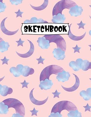 Read Sketchbook: Sketching, Drawing, Doodling Large Journal For Kids 150 Blank Pages 8.5 x 11 Cloud Stars Moon - Doodle Kiddy | PDF